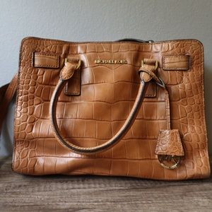 Michael Kors Dillon East Satchel Croc Embossed